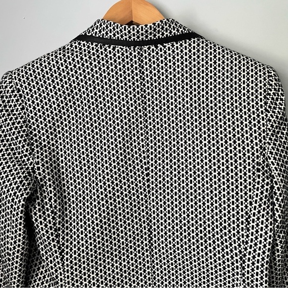 Apt. 9 Houndstooth Style Checkered Black & White Blazer Jacket Size 8 Petite - Picture 12 of 16